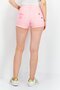 Women Embroidered Logo Denim Shorts, Pink - 3