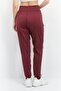 Women Sportswear Fit Brand Logo Training Jogger Pants, Maroon - 4