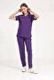 Dark Purple Stretch Fabric Doctor and Nurse Scrubs Unisex Surgical Set | Brl Scruble