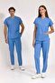 Light Blue Stretch Fabric Doctor and Nurse Scrubs Unisex Surgical Set | Brl Scrub