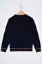 Boy's Navy Blue Crew Neck Knitwear Crash - 2