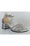 New Season - Stoned 3-Band Open Back Heeled Girl's Evening Dress Shoes - 3