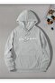 Back and Front Printed City of Angeles Pocketed Hooded Sweatshirt - 2