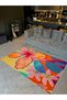 Efe Collection Multicolored Floral Flower Figures Patterned Woven Base Modern Decorative Carpet 30 - 2