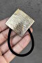 Gold Color Metal Detailed Rubber Buckle - 5