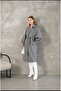 Balloon Sleeve Lined Stamp Coat - 5