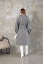 Balloon Sleeve Lined Stamp Coat - 7