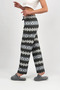 Women's Soft Textured Sleepwear Sweatpants with Black Deer - 8