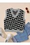 Moda Mh Heart-Embellished V-Neck Sweater