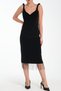 Special Design Velvet Dress with Askilari Twisted Skirt Edges, Beaded Fringe Detail