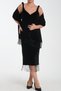 Special Design Velvet Shawl with Bead Fringe Detail - 2