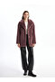 Lcwaıkı Classic Pink Jacket Collar Women's Fur Coat - 2