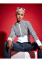 Striped Fleece Hooded Jacket with Contrast Hem