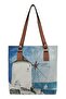 Women's Vegan Leather Navy Blue Shoulder Bag - Meet Me Halfway Design