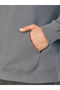 Waffle Textured Quilted Boxy Fit Hoodie with Kangaroo Pocket - 3