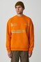 Cassy Men's Organic Cotton Soft Print Detail Mustard Sweatshirt