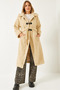Women's Beige Buttoned Lined Belted Teddy Coat 938127 60261182 - 4