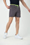 Men's Anthracite-neon Yellow Garnished Embroidered Pool-Sea Shorts - 7