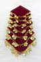 Burgundy Gold Sequined Tulle Halay Handkerchief 10 Pieces, Bride Groom Wedding Henna Circumcision Promise Engagement Bride