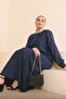 Women's Large Size Crispy Pattern Long Mother's Casual Dress - 5