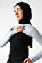 Turtleneck Hijab with Neck Collar and Sleeves in Gray - 2