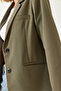 Women's Khaki Padded Double Pocket Lined Blazer Jacket 3338 60261198 - 5