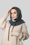 Anthracite Lace Up Plush Casual Balaklava Neck Collar Beanie Jacquard Plain 2328_25