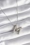 316L Steel Silver Color Bubble "M" Letter Model Women's Necklace Tj-Bko8307