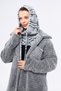 Gray Lace-Up Casual Balaklava Neck Collar Beret Jacquard Plaid 2324_15