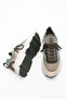 Women's Sneakers High Sole Knit Sneakers Volente Khaki - 8