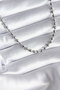 Brass Silver Color Bead Detail Women's Necklace Tj-Bko8238