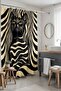 Bathroom Curtain, Bohemian Striped Cat Pattern Shower Curtain, Bathtub Curtain 175X200Cm - 2