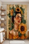 Bathroom Curtain, Yellow Daisies Patterned Shower Curtain, Bathtub Curtain 175X200Cm