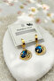 Steel earrings, Sky earrings, Sky gold colored steel earrings
