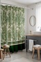 Bathroom Curtain, Green Vines Patterned Shower Curtain, Bathtub Curtain 175X200Cm - 3