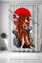Bohe Separation with Tiger on the Moon Pattern, 175X200Cm Shower Curtain and Bathtub Curtain - 3