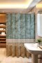 Bathroom Curtain, Ethnic Green Cream Abstract Patterned Patterned Shower Curtain, Bathtub Curtain 175X200Cm - 2