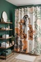 Bathroom Curtain, Beautiful Woman and Birds Pattern Shower Curtain, Bathtub Curtain 175X200Cm