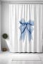 Bathroom Curtain, Blue Polka Dot Bow Pattern Shower Curtain, Bathtub Curtain 175X200Cm - 3