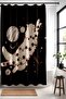 Bathroom Curtain, Bohemian Cat in Space Pattern Shower Curtain, Bathtub Curtain 175X200Cm - 3