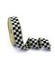 Luxury Gold Glitter Black and White Ecozen Checkered (Plaid) Pattern Fringed Decorative Christmas Ribbon 3Cmx10M - 8