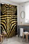 Forehead Textured Leopard Shower Curtain Gold - 175X200Cm Bathtub Curtain - 3
