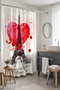Bathroom Curtain, Love and Paris Pattern Shower Curtain, Bathtub Curtain 175X200Cm - 2