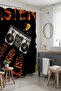 Bathroom Curtain, Retro Radio Pattern Shower Curtain, Bathtub Curtain 175X200Cm - 2