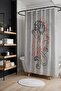 Bathroom Curtain, Gray Gazelle Lion Patterned Shower Curtain, Bathtub Curtain 175X200Cm - 2