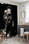 Bathroom Curtain, Black Gold Makeup Woman Patterned Shower Curtain, Bathtub Curtain 175X200Cm - 2