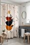 Bathroom Curtain, Bohemian Geometric Half Moons Pattern Shower Curtain, Bathtub Curtain 175X200Cm - 2