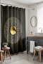 Bathroom Curtain, Bohemian Gold Sun Pattern Shower Curtain, Bathtub Curtain 175X200Cm - 3