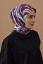 وشاح قطني بنمط حمار وحشي مقاس 110x110 بلون مدخن - 2