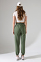 Women's Modal Fabric High Waist Double Pocket Soft Textured Rubber Leg Detailed Sweatpants - 9